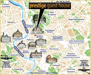 Hotels Rome, Map